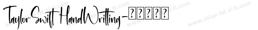 TaylorSwift HandWritting字体转换